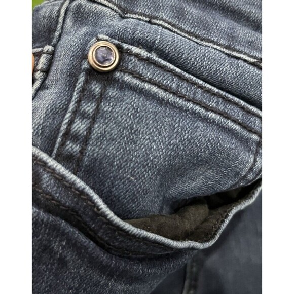 Seven7 Womens Y2K Jeans Blue 5 Pocket Slim Bootcut Denim Jeans Size 12 Sequin - Picture 5 of 9